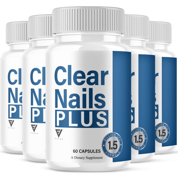 (5 Pack) Clear Nail Plus Nail & Skin Support, ClearNail Advanced (300 Capsules)