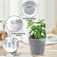 thumbnail image 1 of 5 Pack Clear Nursery Pots, 4/5/6/7 Inch Plastic Plant Pots with Drainage Holes, Reinforced Transparent Seedling Pots for Indoor Outdoor Use, 1 of 8