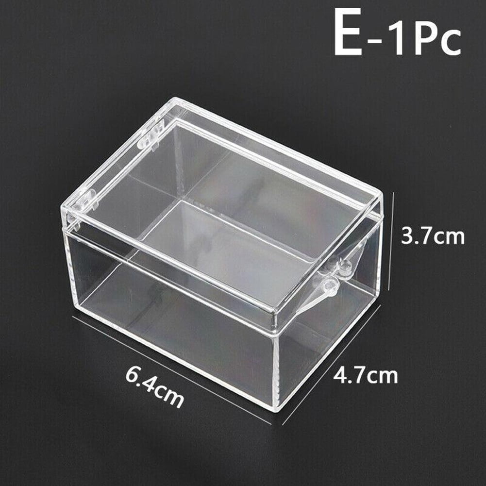 Small Acrylic Box with Lid, 2 Pack Clear Acrylic Plastic Square Cube  Containe