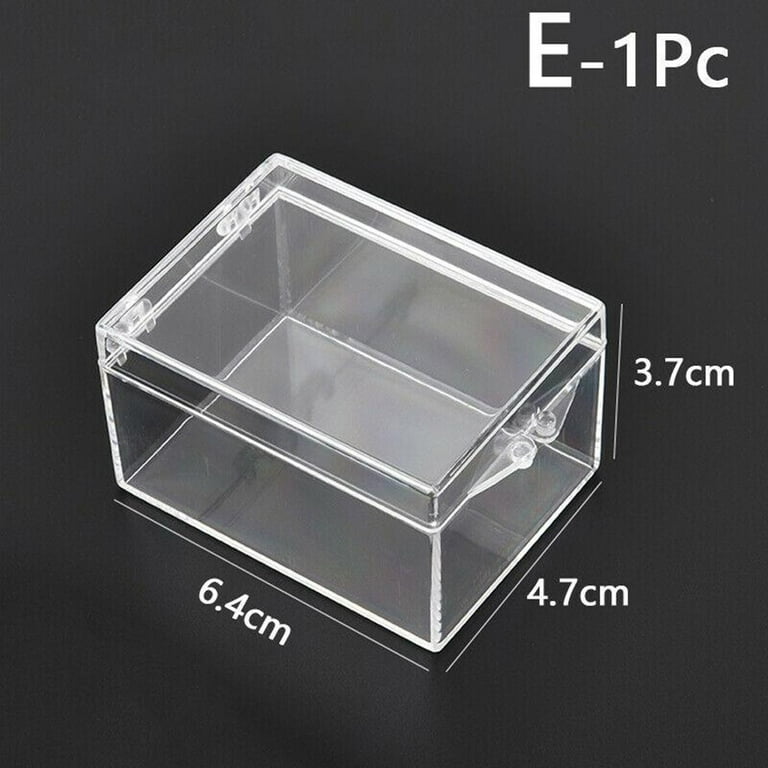 Acrylic Box Plastic Square Cube Small Plastic Storage Box With Lid 3boxes -  Print Sandhai