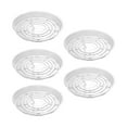 thumbnail image 1 of 5-Pack Clear Plastic Pot Saucers, Self-Watering Trays for Indoor Outdoor Use, 12 Inch Round Drip Trays with Drainage, Water Catcher Plates for Flower Containers, 1 of 4