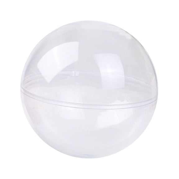 5-Pack Clear Plastic Refillable Christmas Ornaments, 5cm Clear Acrylic Balls for DIY Crafts and Holiday Decorations