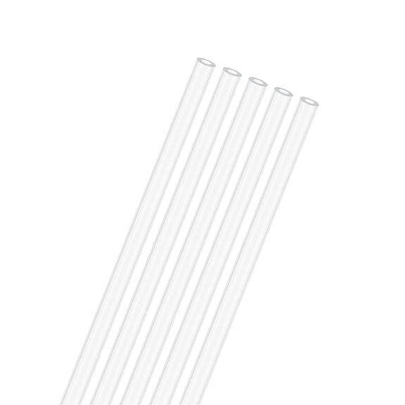 5-Pack Clear Plastic Tube, 2mm[0.08"] ID x 4mm[0.16"] OD High Impact Rigid Polycarbonate Round Pipes[500mm/19.7IN]