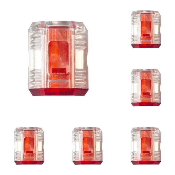 Magnetic Screwdriver Ring Clear and Red Universal S2 Steel Screw Holder Tool for 6.35mm Hex Bits 5 Pack 1/4 Inch