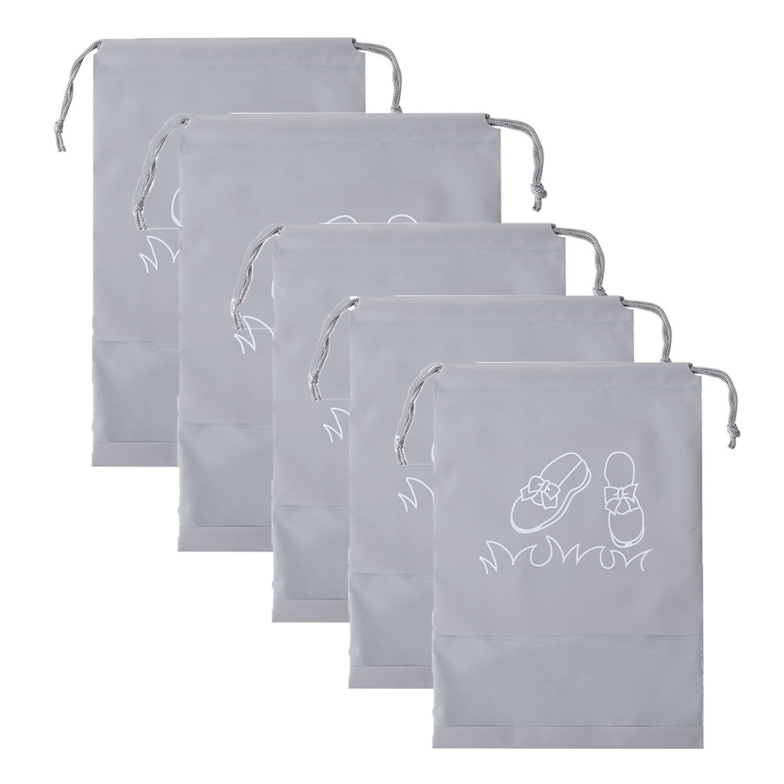 50 Pcs Transparent Shoe Bags For Travel,11.8" X 15.7",Drawstri