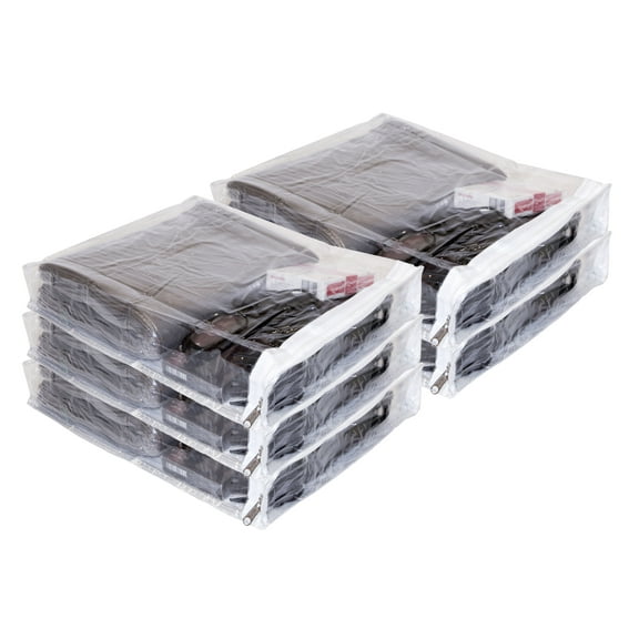 5-Pack Clear Vinyl Zippered Storage Bags 9 x 11 x 2 Inch with Display Pocket