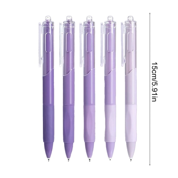 5 Pack Click Gel Pens, Medium Point (0.5mm), Black Large Capacity Quick Dry Gel Ink Pens for Home, Office, Journaling, Writing, Note-Taking, Teacher Supplies,C