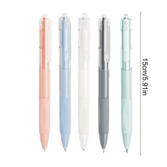 5 Pack Click Gel Pens, Medium Point (0.5mm), Black Large Capacity Quick Dry Gel Ink Pens for Home, Office, Journaling, Writing, Note-Taking, Teacher Supplies,D