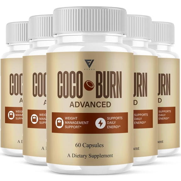 (5 Pack) Coco Burn Advanced Weight Management Supplement Pills (300 Capsules)