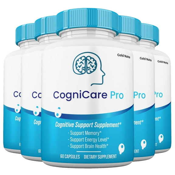 (5 Pack) Cognicare Pro Nootropic Capsules, Cognitive Performance, Cognicare Pro Pills, Brain Focus Memory, 60 Capsules per bottle, 5 Month Supply