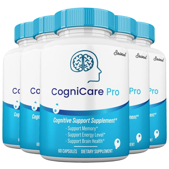(5 Pack) Cognicare Pro Nootropic Capsules, Cognitive Support Brain Performance Focus Memory, Cogni care Pro Pills, 60 Capsules