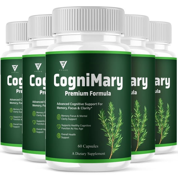 (5 Pack) Cognimary Cognitive Support, Cogni Mary Premium Formula (300 Capsules)