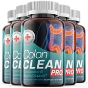 5 Pack Colon Clean Pro - Dietary Supplement for Digestion and Healthy Gut - Pills for Immune System, Digestive Function, Healthy Stomach, Reduces Bloat and Constipation - 300 Capsules
