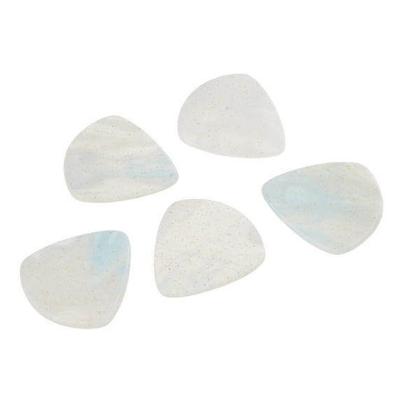 5 Pack Colorful Smooth Strumming Resin Guitar Picks Flexible Resin Texture Suitable for Speed Stability and