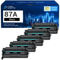 87A Black Toner Cartridge Compatible for HP 87A CF287A M501dn 87X CF287X Laserjet Pro M501dn M501n M506dn M506n M527dn M506x M527f M506 M501 M527 M527c M527z M506dh Printer Ink 5-Pack