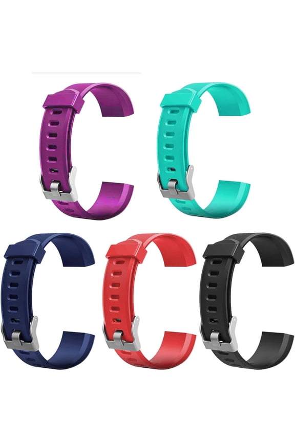 5 Pack Compatible with ID115 Plus HR Watch Bands for Women Men, Adjustable Replacement Bands Straps Wristbands Bracelet for ID115 Plus HR, ID115 Plus Activity Tracker, Not for ID115/ID115U