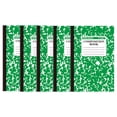 thumbnail image 1 of 5 Pack Composition Notebook,Wide Ruled Composition Book,Marble College Ruled Composition Notebooks,5.5"x8.2",Sewn Binding Journal,30 Sheets,Thick Lined Paper Notebook,Classroom Essentials(Green), 1 of 8