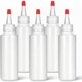 thumbnail image 1 of 5 Pack Condiment Bottles Squeeze, 5 Oz Squeeze Bottles for Sauces Leak Proof Refillable Empty Squirt Bottle with Red Twist Top Cap for Sauces,Mustard, Syrup,Oil,Dressings,Travel,Lab,Crafts, 1 of 4