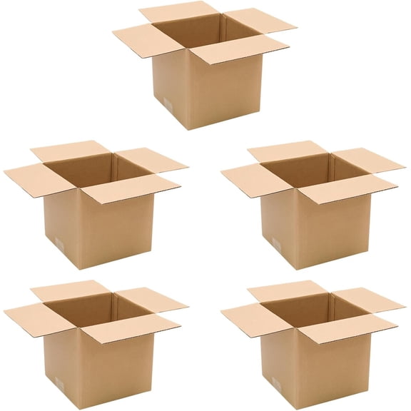 5 Pack Corrugated Shipping Boxes, Small Packing Cardboard Mailers, Bulk Boxes for Shipping/Packing/Mailing/Small Business (8x8x8in)