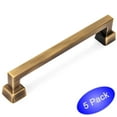 thumbnail image 1 of 5 Pack - Cosmas 1481-160BAB Brushed Antique Brass Contemporary Cabinet Hardware Handle Pull - 6-5/16" Inch (160mm) Hole Centers, 1 of 1