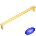 thumbnail image 1 of 5 Pack - Cosmas 3133-160BB Brushed Brass Contemporary Cabinet Hardware Handle Pull - 6-5/16" Inch (160mm) Hole Centers, 1 of 1