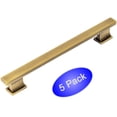 thumbnail image 1 of 5 Pack - Cosmas 702-160BAB Brushed Antique Brass Contemporary Cabinet Hardware Handle Pull - 6-5/16" Inch (160mm) Hole Centers, 1 of 1