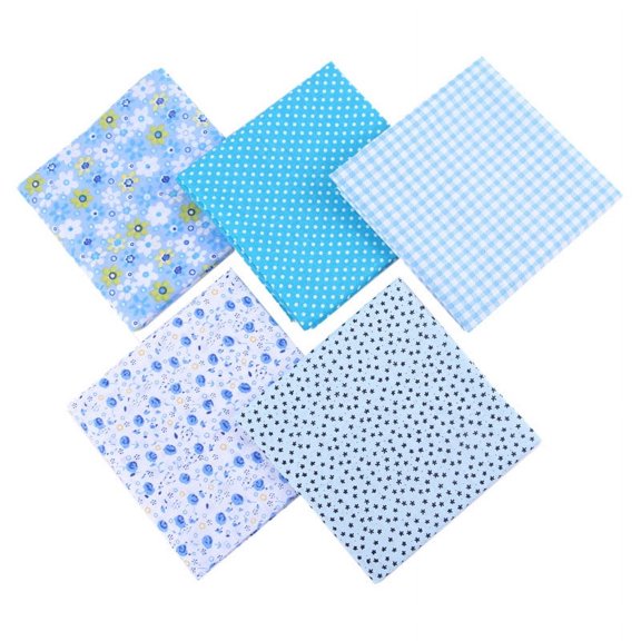 【5-Pack Cotton Fabric Squares】50x50cm DIY Patchwork Material - Floral Printed Quilting Cloth for Sewing & Crafts