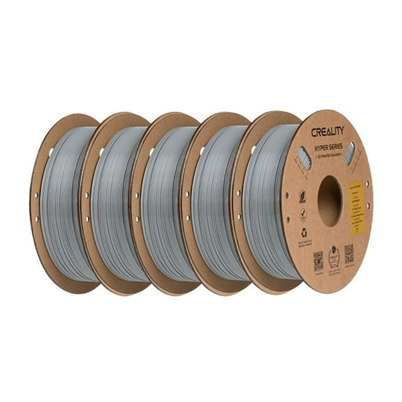 5 Pack Creality Hyper PETG Filament for K1 Max K2 Plus Ender 3 V3 SE/V3 SE 3D Printer High Speed 300mm/s 3D Printer Filament for DIY-Gray
