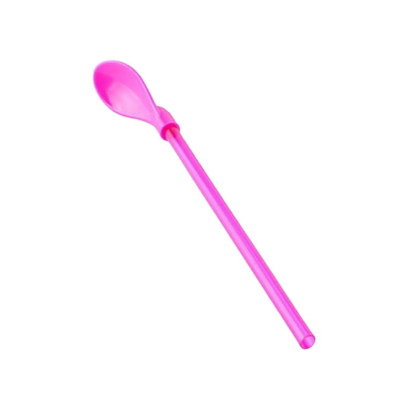 5-Pack Creative Straw Spoons, Multifunctional Stirring and Drinking Utensils, Fun Party Tool for Tea, Juice, and Celebrations, Unique Combination Spoon and Straw