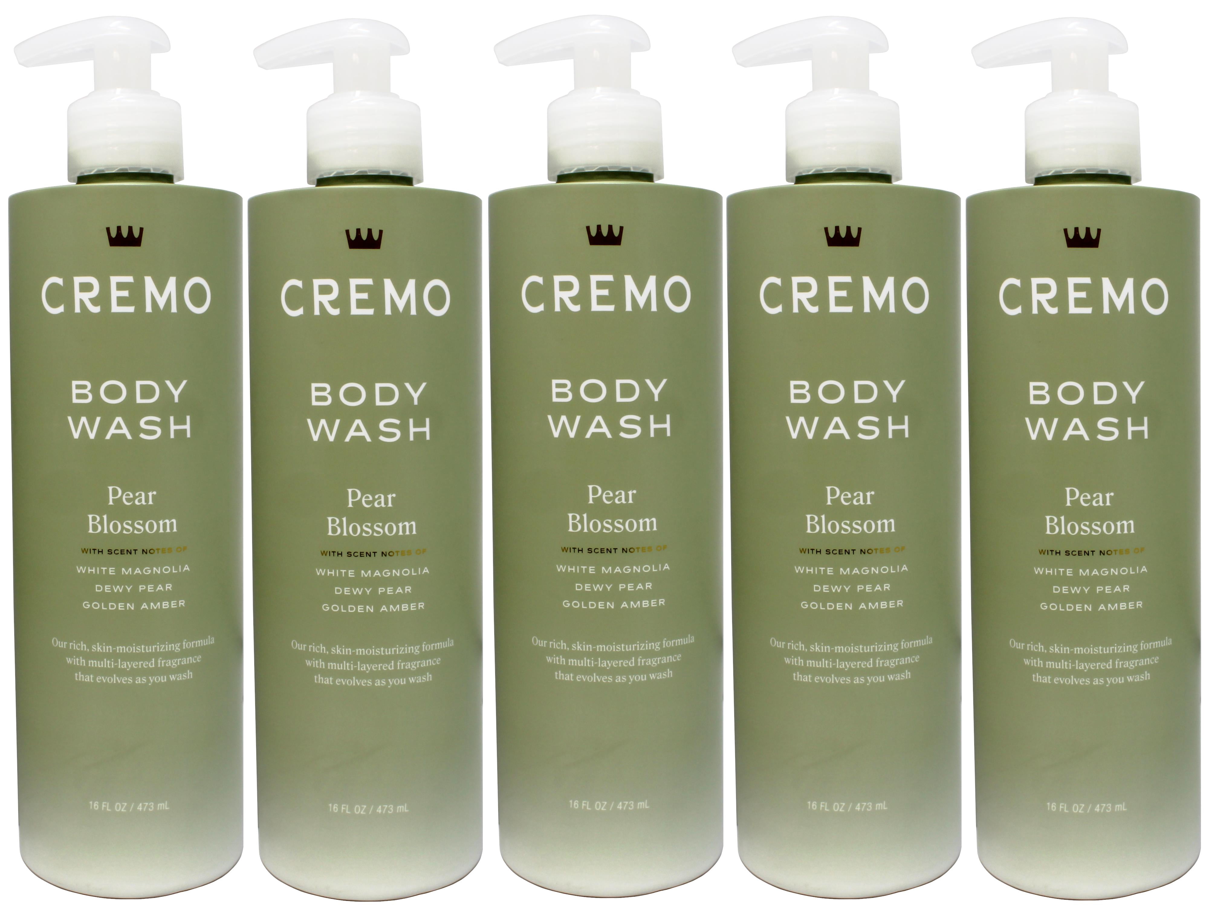 5 Pack - Cremo Pear Blossom Skin Moisturizing Body Wash for Women, with Scent Notes of White Magnolia, Dewy Pear, Golden Amber, 16 FL OZ