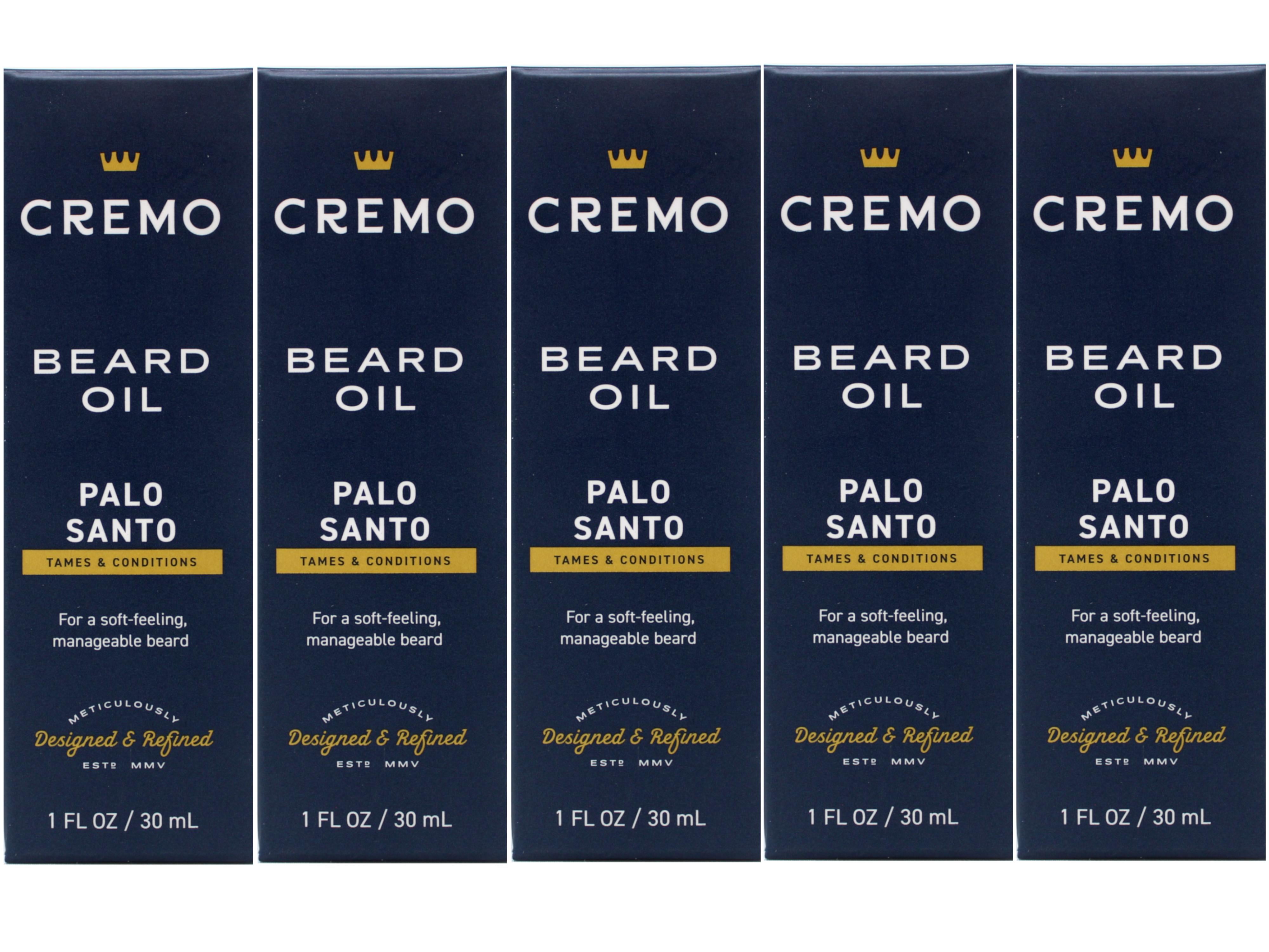 5 Pack - Cremo Reserve Collection, Revitalizing Beard Oil, Palo Santo, 1 fl oz (30 ml)