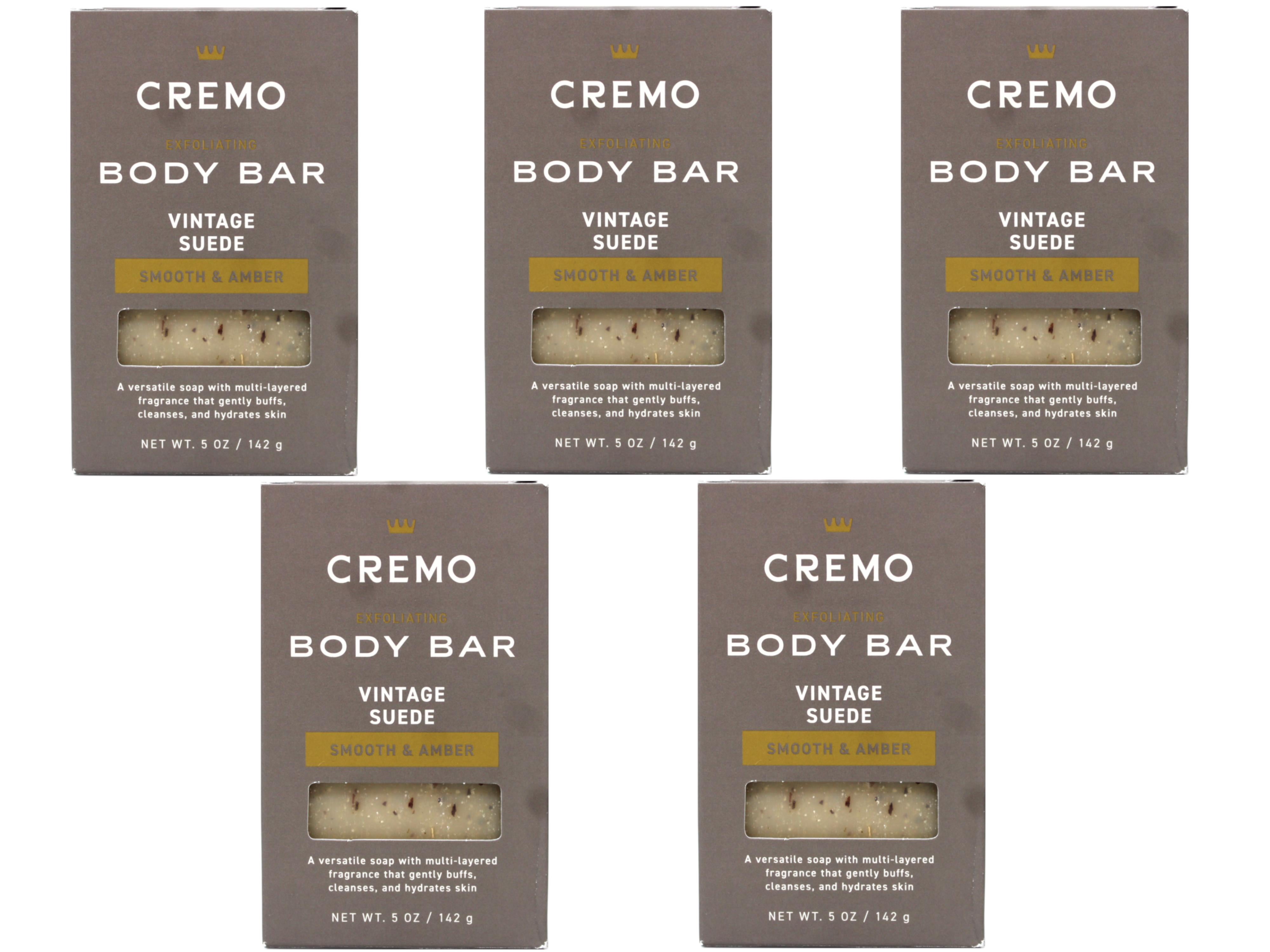 Cremo Rabbit Multipack 5 Pack - Cremo Vintage Suede Exfoliating Body Bar for Men, Multi ...