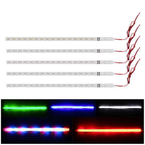 5 Pack DC-12V LED Strobe Lights for Car & Motorcycle, Auto Mode Flashing Decorative Lights - Waterproof, Easy Installation,RGB.