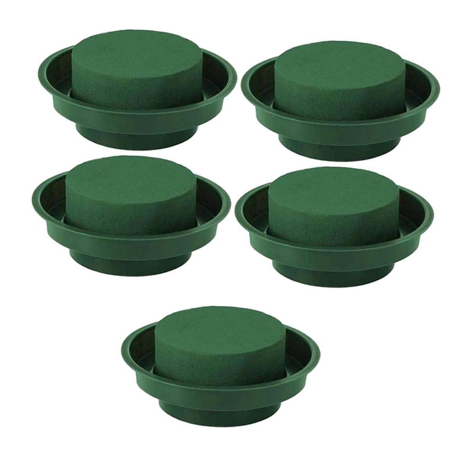 5 Pack DIY Flower Arrangement Kit Green Round Wet Floral Foam with Bowl ...