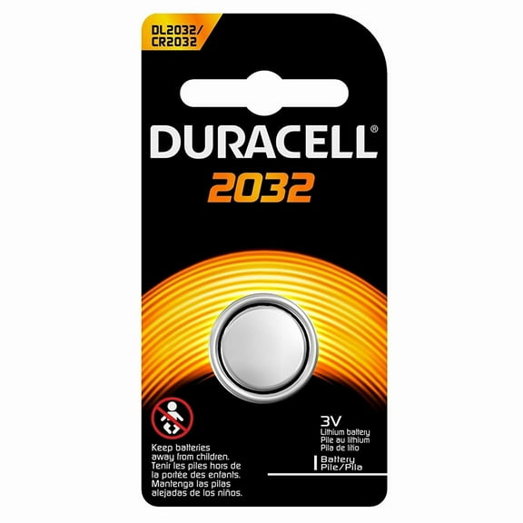 5-Pack DL2032 Duracell 3 Volt Lithium Coin Cell Batteries (On a Card)