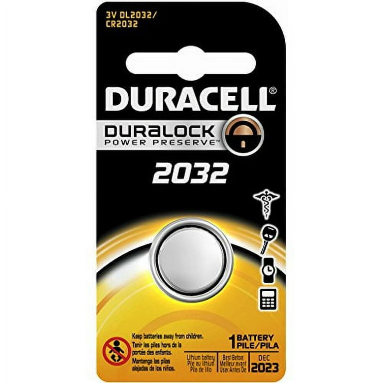 5 Pack Duracell 2032 Medical Security Fitness Watch 3 Volt Lithium Battery 1 ea