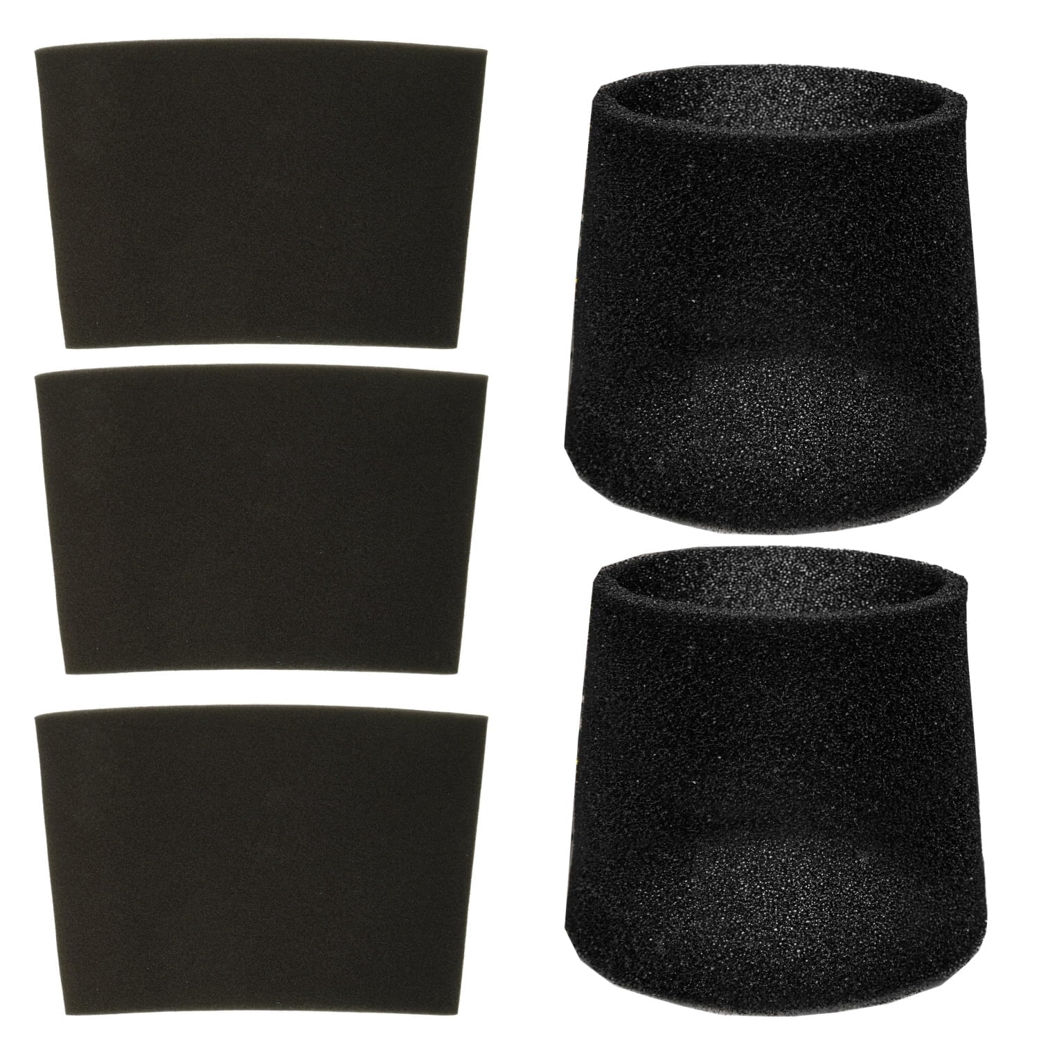 5-Pack DXVA19-1600 Foam Filter,Compatible with DEWALT Wet & Dry Vacuums 6-16 Gallon DXV06P DXVC6910 DXV09P DXV10P DXV10PL DXV10SA DXV12P DXV14P DXV16P, Washable Reusable High Efficiency.