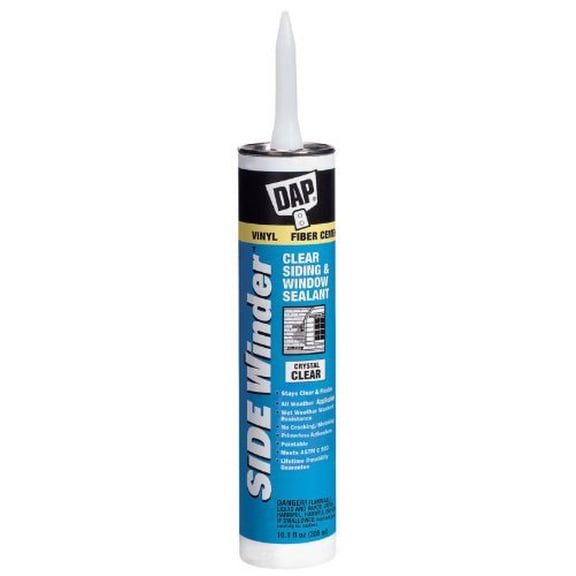 5 Pack Dap 00816 SIDE WINDER Siding & Window Sealant - Crystal Clear 10.1-oz Cartridge