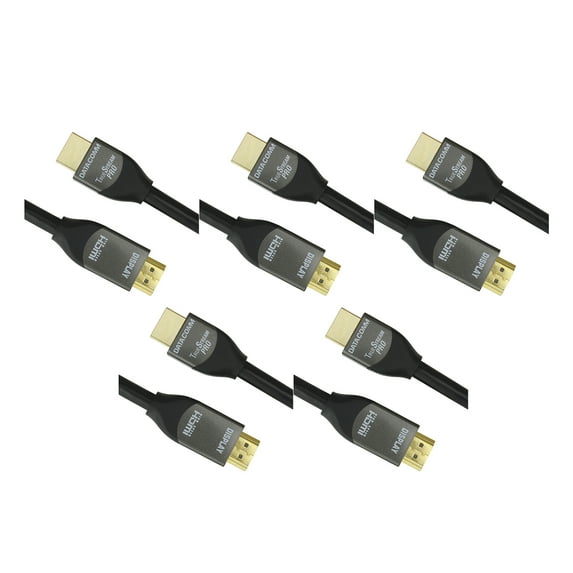 5 Pack DataComm Electronics 46-1806-BK 18Gbps HDMI Cable (6ft)