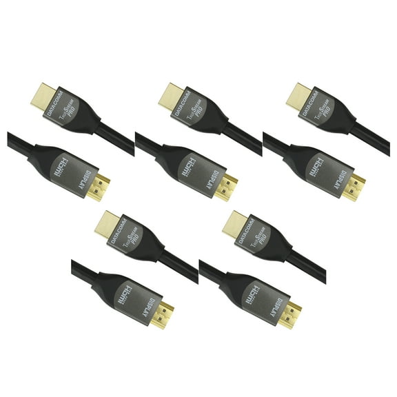 5 Pack DataComm Electronics 46-1815-BK 18Gbps HDMI Cable (15ft)