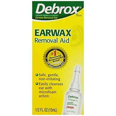 5 Pack Debrox Earwax Removal Drops microfoam action 0.5 Fluid Ounce Each