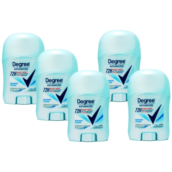 Degree Dry Protection Long-Lasting Antiperspirant Deodorant Stick Shower Clean 0.5 oz - 5 Pack