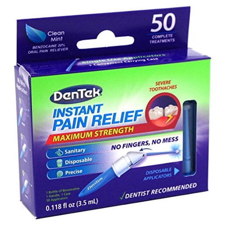 5 Pack - DenTek Adult Instant Pain Relief Kit Maximum Stregnth, 50 Each
