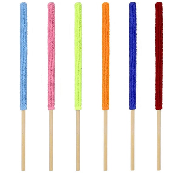 5 Pack Detachable Microfiber Duster Set, Flexible Bendable Dust Cleaning Brush, Reusable Washable Tool for Home Car Narrow Gap Deep Dust Removal, Random Colour