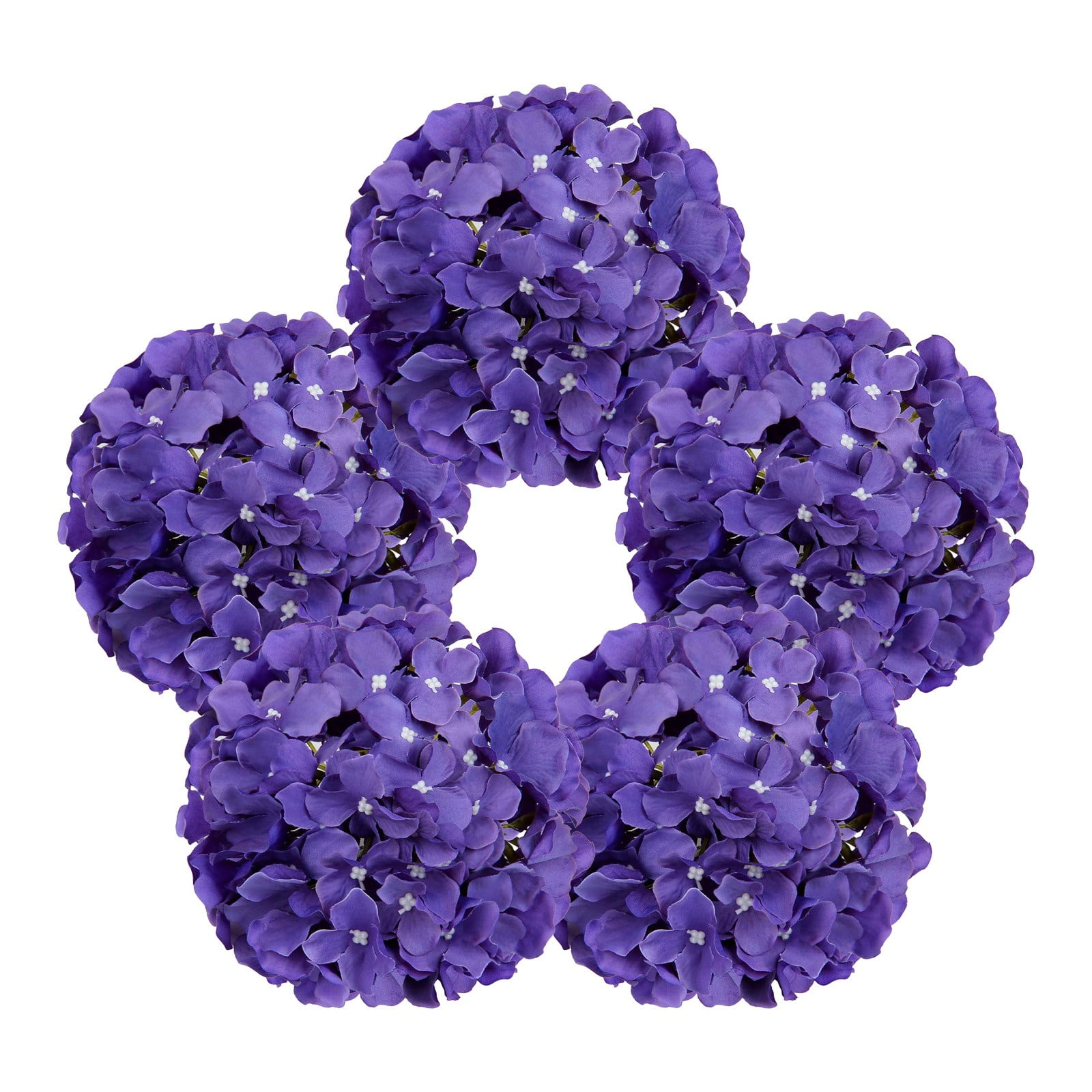 5 Pack Detachable Stem Silk Hydrangea Heads For Home & Wedding
