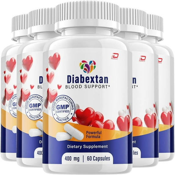 (5 Pack) Diabextan Supplement, Diabextan Blood Support Pills, Diabextan Extra Strength Formula, Diabextan Advanced Formula Capsules, Diabextan Natural Blood Sugar Support Pills (300 Capsules)