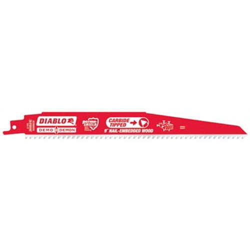 (5-Pack) Diablo DS0906CW Diablo 9-Inch 6-TPI Carbide-Tipped Reciprocating Saw Blade