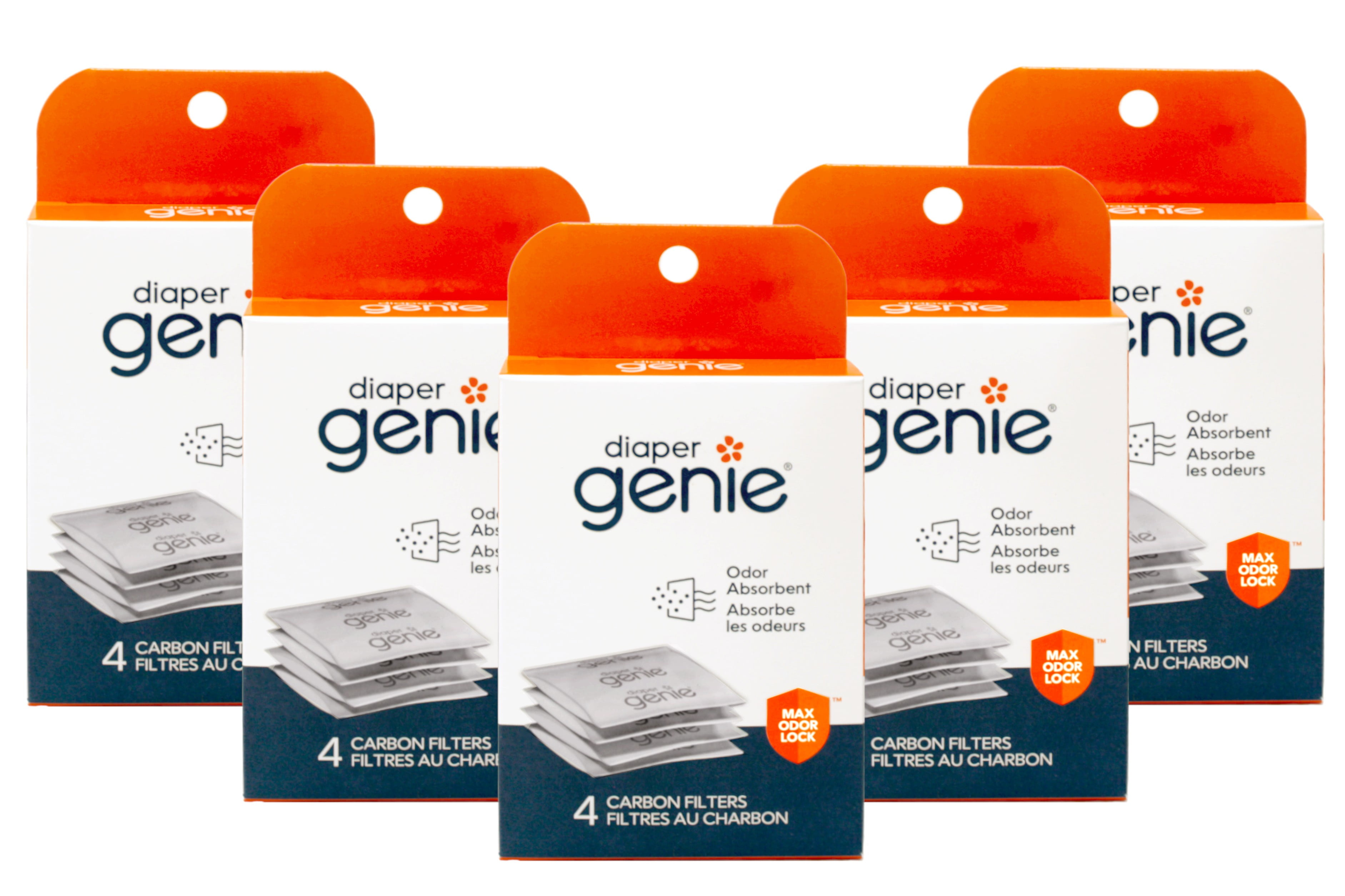 5 Pack - Diaper Genie Carbon Filter, Diaper Pail Odor Eliminator