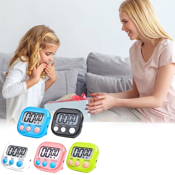 5 Pack Digital Kitchen Timer, Digital Timer with Big Display Loud Ring, Cooking Timers for Kitchen, Electronic Timer for Cooking, Game, Gym, Break Time, Classroom