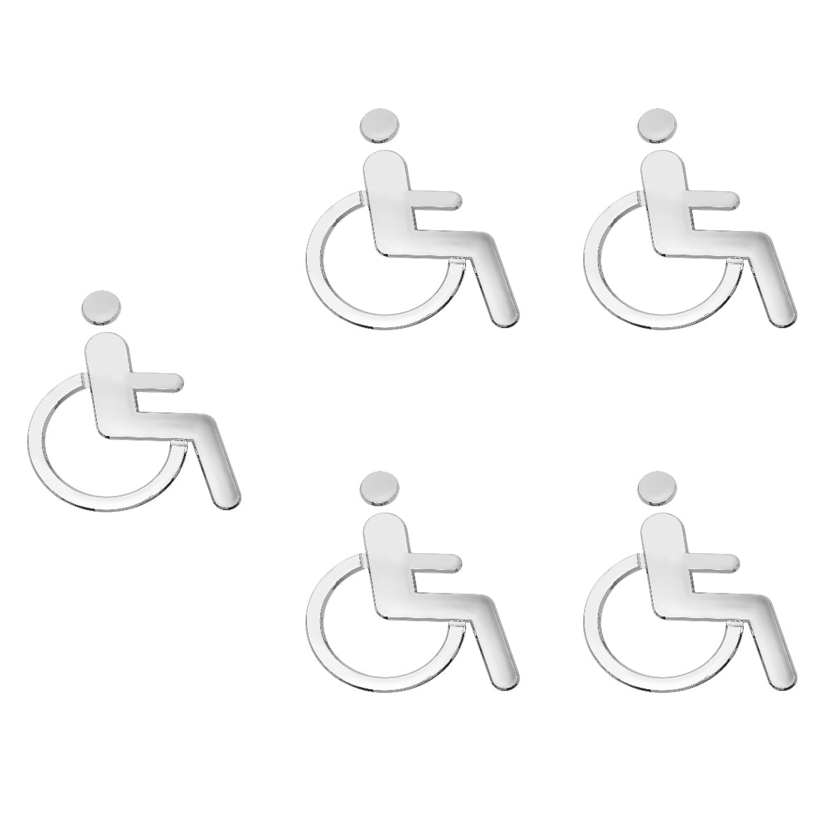 5 Pack Accessible Door Signs for Disabled Parking and Restroom Seats ...